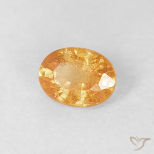Granada espessartita Laranja Médio Natural 0.26ct, oval, VS