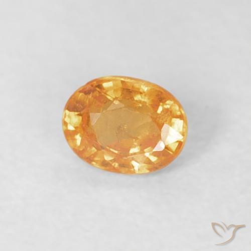 Granada espessartita Laranja-Ouro Natural 0.20ct, oval, VS-SI