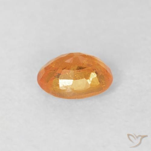 Granada espessartita Laranja-Ouro Natural 0.20ct, oval, VS-SI
