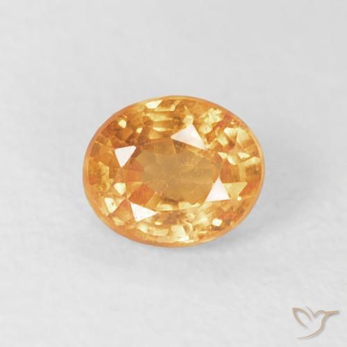 0.57ct Natural Laranja Médio Granada espessartita, oval, VS-SI