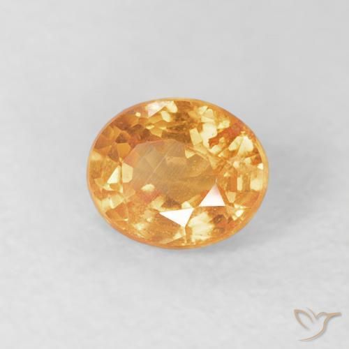 Granada espessartita Laranja Médio Natural 0.57ct, oval, VS-SI