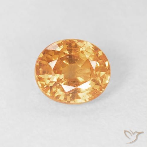 0.56ct Natural Laranja Médio Granada espessartita, oval, VS-SI