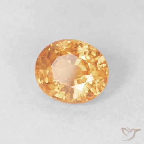 Granada espessartita Laranja Médio Natural 0.56ct, oval, VS-SI