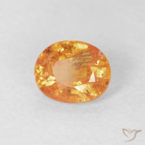 Granada espessartita Laranja Médio Natural 0.50ct, oval, VS-SI