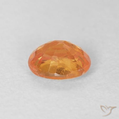 Granada espessartita Laranja Médio Natural 0.50ct, oval, VS-SI