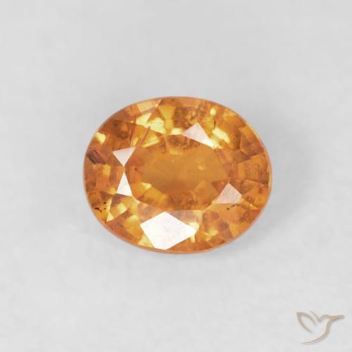 0.48ct Natural Laranja brilhante Granada espessartita, oval, VS-SI