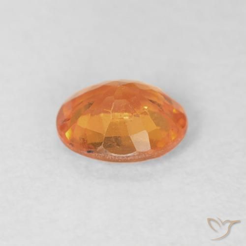 Granada espessartita Laranja brilhante Natural 0.48ct, oval, VS-SI