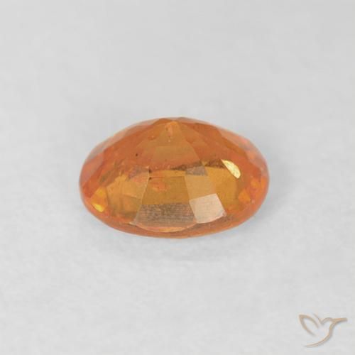 Granada espessartita Laranja brilhante Natural 0.49ct, oval, VS-SI
