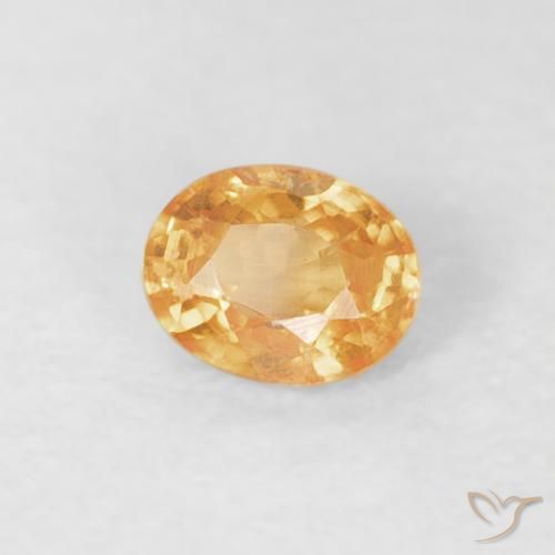Granada espessartita laranja tigre Natural 0.21ct, oval, VS-SI