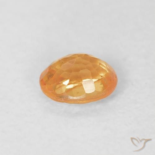 Granada espessartita laranja tigre Natural 0.21ct, oval, VS-SI