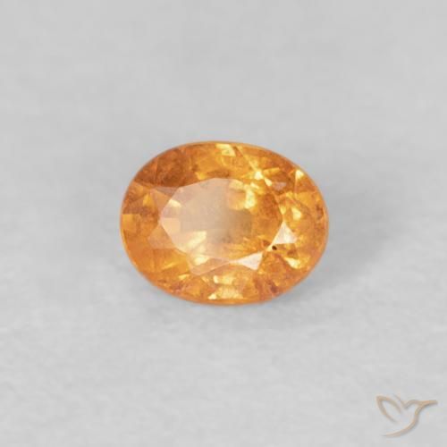 0.25ct Natural mel de laranja Granada espessartita, oval, VS