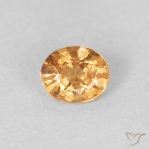 0.26ct Natural Laranja Intenso Granada espessartita, oval, VS