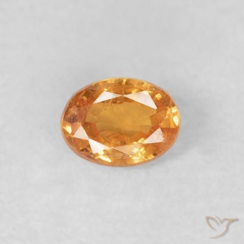 0.25ct Natural Laranja Médio Granada espessartita, oval, VS