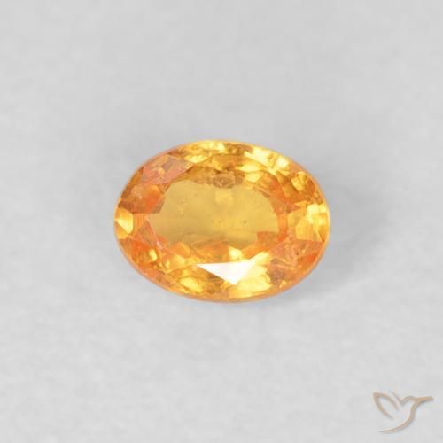 Granada espessartita Laranja Médio Natural 0.25ct, oval, VS