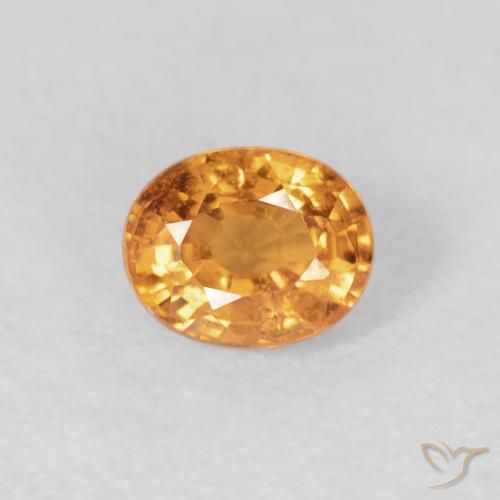 0.53ct Natural Laranja Médio Granada espessartita, oval, VS