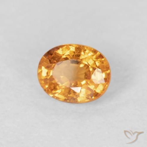 Granada espessartita Laranja Médio Natural 0.53ct, oval, VS