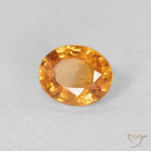 Granada espessartita Laranja Médio Natural 0.45ct, oval, VS