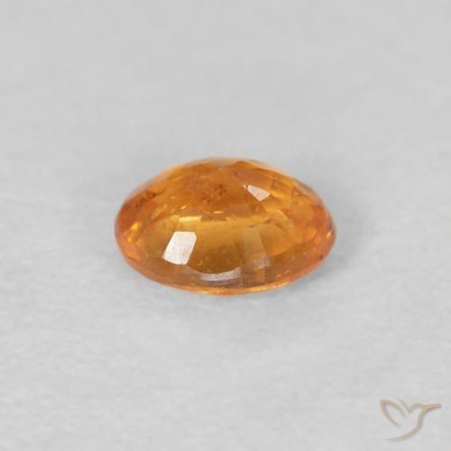 Granada espessartita Laranja Médio Natural 0.45ct, oval, VS