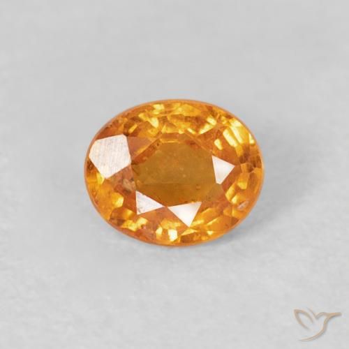 0.41ct Natural damasco laranja Granada espessartita, oval, VS