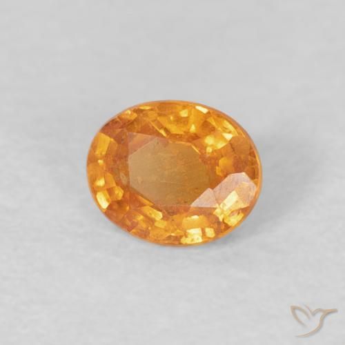Granada espessartita damasco laranja Natural 0.41ct, oval, VS