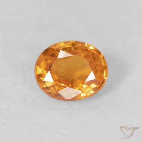 0.46ct Natural Laranja brilhante Granada espessartita, oval, VS