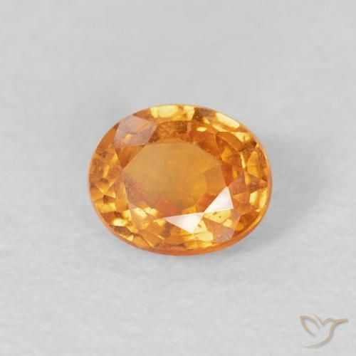 Granada espessartita Laranja brilhante Natural 0.46ct, oval, VS