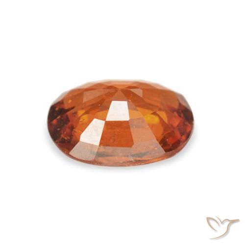 Granada espessartita Medium Dark-Orange Natural 1.44ct, oval, VS-SI