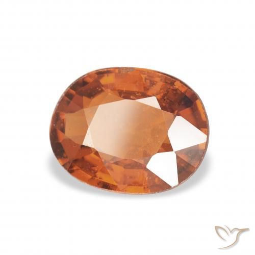 Granada espessartita Laranja Profundo Natural 1.25ct, oval, VS
