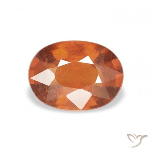 0.92ct Natural Laranja Profundo Granada espessartita, oval, VS