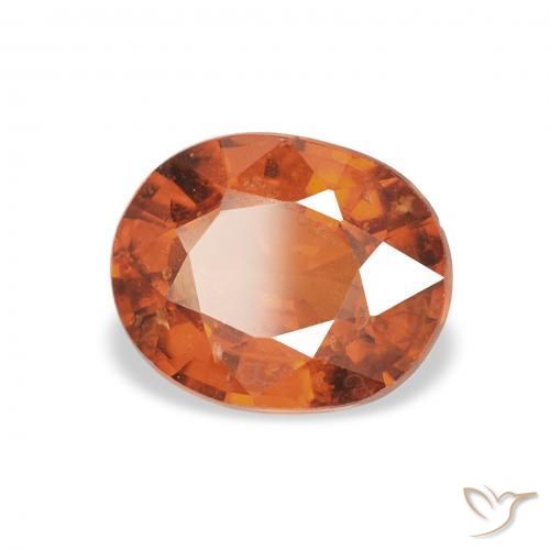 Granada espessartita Medium Dark-Orange Natural 1.28ct, oval, VS-SI