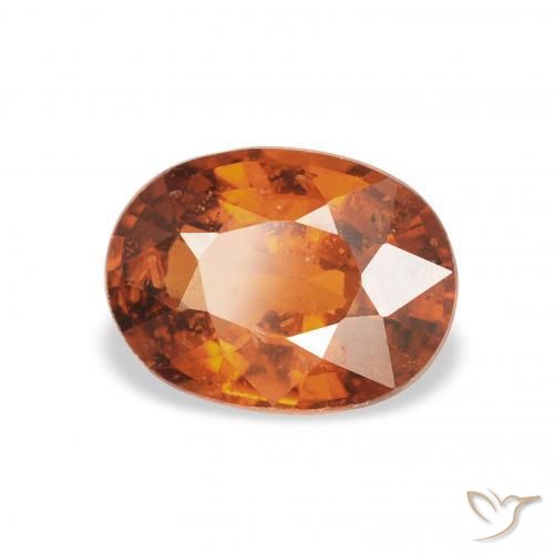 Granada espessartita Laranja Profundo Natural 1.32ct, oval, VS-SI