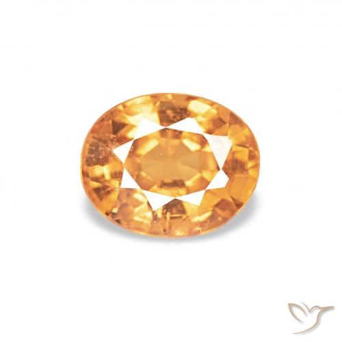 0.58ct Ouro Granada espessartita, oval, VS
