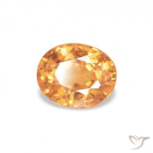 Granada espessartita Ouro Natural 0.58ct, oval, VS