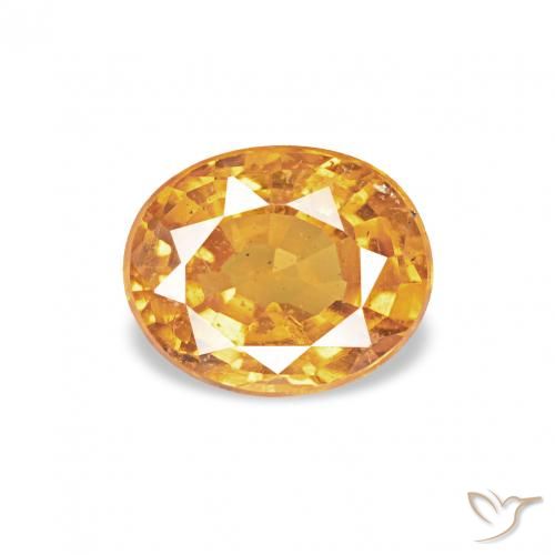 0.58ct Laranja-Ouro Granada espessartita, oval, VS