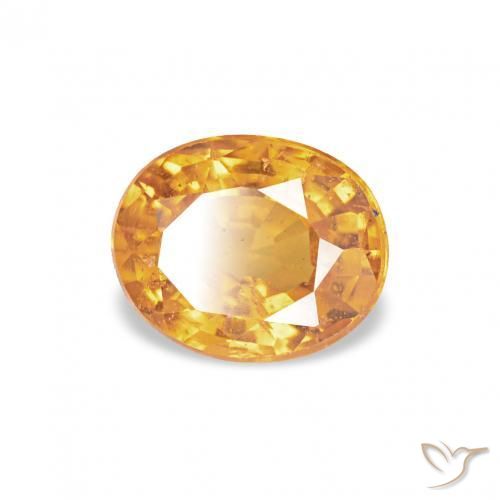 Granada espessartita Laranja-Ouro Natural 0.58ct, oval, VS