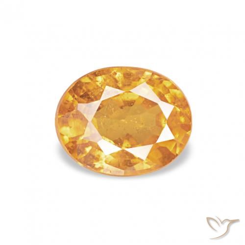 0.61ct Laranja Médio Granada espessartita, oval, VS