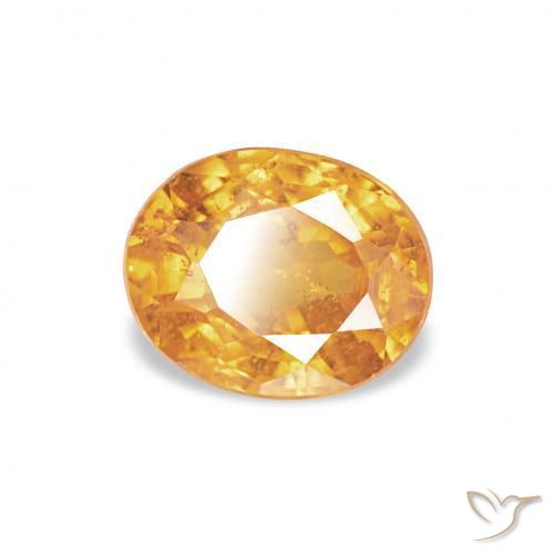 Granada espessartita Laranja Médio Natural 0.61ct, oval, VS