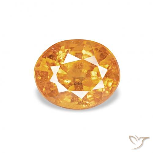 0.63ct Laranja Médio Granada espessartita, oval, VS