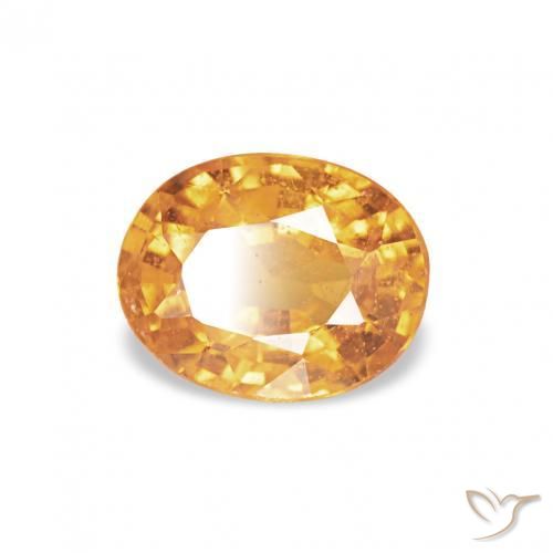 Granada espessartita Laranja Médio Natural 0.52ct, oval, VS