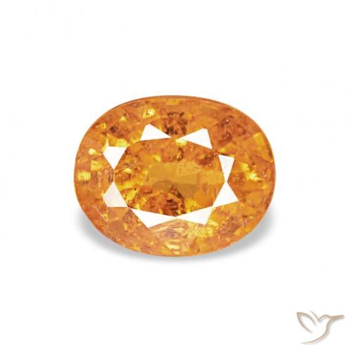 0.65ct Laranja Médio Granada espessartita, oval, VS-SI