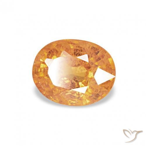 Granada espessartita Laranja Médio Natural 0.65ct, oval, VS-SI