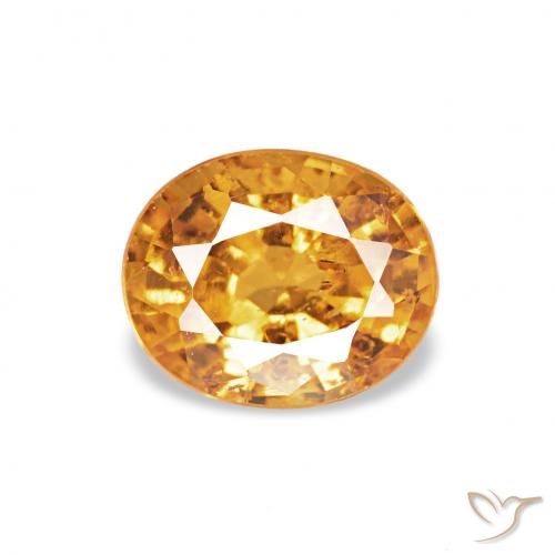 0.56ct Laranja-Ouro Granada espessartita, oval, VS-SI