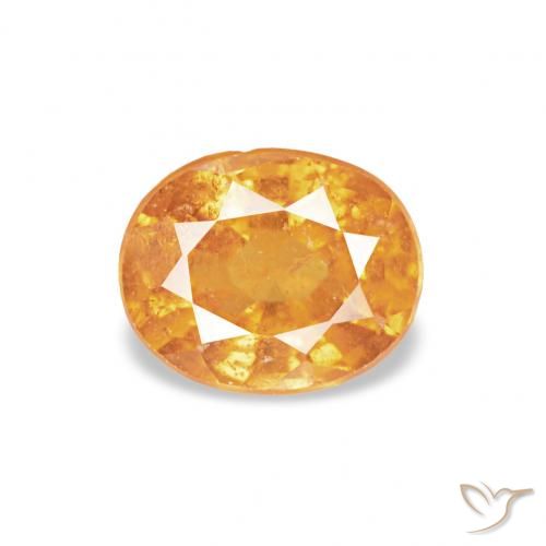 0.60ct Laranja-Ouro Granada espessartita, oval, VS-SI