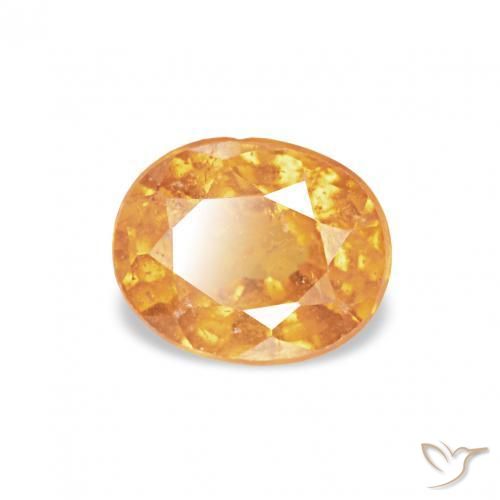 Granada espessartita Laranja-Ouro Natural 0.60ct, oval, VS-SI