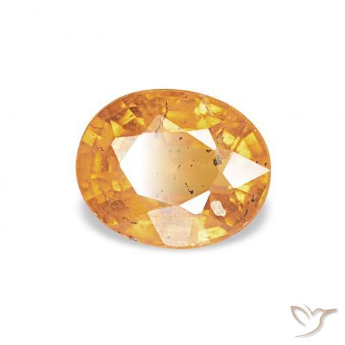 Granada espessartita Laranja-Ouro Natural 0.60ct, oval, VS-SI