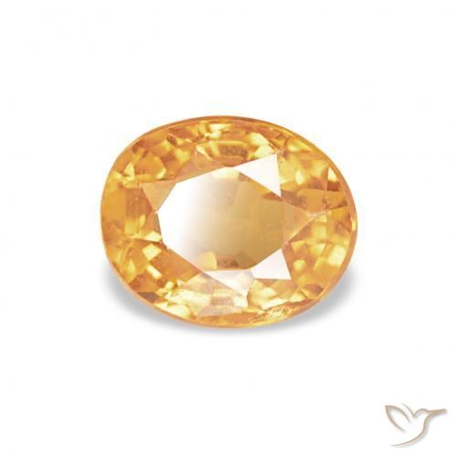 Granada espessartita Laranja-Ouro Natural 0.61ct, oval, VS