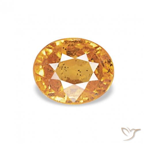 0.62ct Laranja-Ouro Granada espessartita, oval, VS-SI