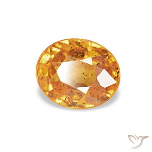 Granada espessartita Laranja-Ouro Natural 0.62ct, oval, VS-SI