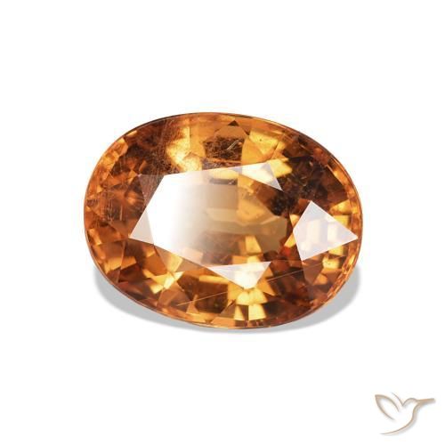 Granada espessartita Medium Dark-Orange Natural 2.07ct, oval, VVS-VS