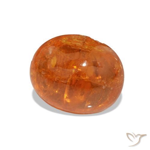 Granada espessartita laranja quente Natural 4.80ct, Corte Oval, Transparente